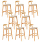 Modern Milk Tea Shop  Footrest Stool Matte Finish Upholstered Bar Stools