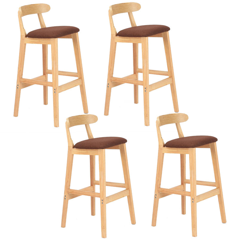 Modern Milk Tea Shop  Footrest Stool Matte Finish Upholstered Bar Stools