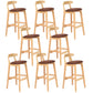Modern Milk Tea Shop  Footrest Stool Matte Finish Upholstered Bar Stools