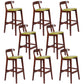 Modern Milk Tea Shop  Footrest Stool Matte Finish Upholstered Bar Stools