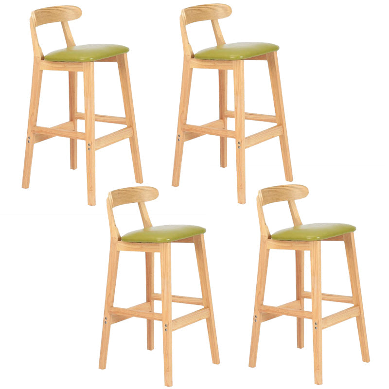 Modern Milk Tea Shop  Footrest Stool Matte Finish Upholstered Bar Stools
