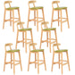 Modern Milk Tea Shop  Footrest Stool Matte Finish Upholstered Bar Stools
