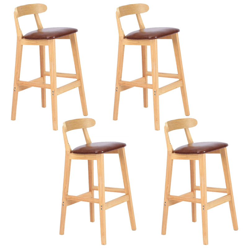 Modern Milk Tea Shop  Footrest Stool Matte Finish Upholstered Bar Stools