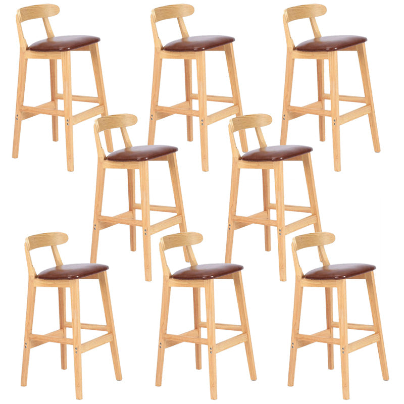 Modern Milk Tea Shop  Footrest Stool Matte Finish Upholstered Bar Stools