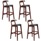 Modern Milk Tea Shop  Footrest Stool Matte Finish Upholstered Bar Stools