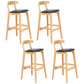 Modern Milk Tea Shop  Footrest Stool Matte Finish Upholstered Bar Stools