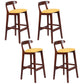 Modern Milk Tea Shop  Footrest Stool Matte Finish Upholstered Bar Stools