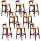 Modern Milk Tea Shop  Footrest Stool Matte Finish Upholstered Bar Stools