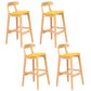 Modern Milk Tea Shop  Footrest Stool Matte Finish Upholstered Bar Stools
