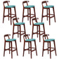 Modern Milk Tea Shop  Footrest Stool Matte Finish Upholstered Bar Stools