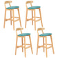 Modern Milk Tea Shop  Footrest Stool Matte Finish Upholstered Bar Stools