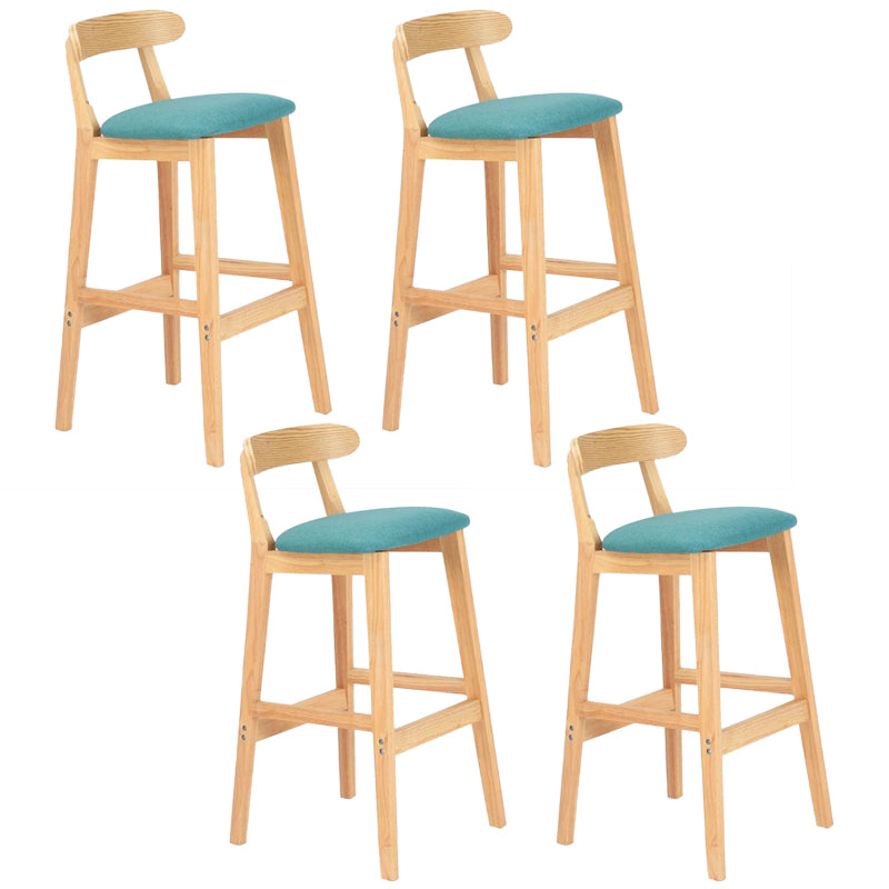 Modern Milk Tea Shop  Footrest Stool Matte Finish Upholstered Bar Stools