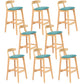 Modern Milk Tea Shop  Footrest Stool Matte Finish Upholstered Bar Stools
