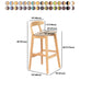 Modern Milk Tea Shop  Footrest Stool Matte Finish Upholstered Bar Stools