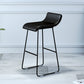 Industrial Armless Counter Stool Solid Wave Seat Bar Chair with Metal Legs Black 1 Piece Clearhalo 'Bar Furniture' 'Bar Stools' 'bar_stools' 'furn' 'furn_bar_stools' 'Furniture' 'Kitchen & Dining Furniture' 5946478