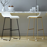 Industrial Armless Counter Stool Solid Wave Seat Bar Chair with Metal Legs Clearhalo 'Bar Furniture' 'Bar Stools' 'bar_stools' 'furn' 'furn_bar_stools' 'Furniture' 'Kitchen & Dining Furniture' 5946494