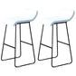Industrial Armless Counter Stool Solid Wave Seat Bar Chair with Metal Legs White 2 Piece Set Clearhalo 'Bar Furniture' 'Bar Stools' 'bar_stools' 'furn' 'furn_bar_stools' 'Furniture' 'Kitchen & Dining Furniture' 5946502