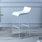 Industrial Armless Counter Stool Solid Wave Seat Bar Chair with Metal Legs Off-White 1 Piece Clearhalo 'Bar Furniture' 'Bar Stools' 'bar_stools' 'furn' 'furn_bar_stools' 'Furniture' 'Kitchen & Dining Furniture' 5946511
