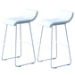 Industrial Armless Counter Stool Solid Wave Seat Bar Chair with Metal Legs Off-White 2 Piece Set Clearhalo 'Bar Furniture' 'Bar Stools' 'bar_stools' 'furn' 'furn_bar_stools' 'Furniture' 'Kitchen & Dining Furniture' 5946512