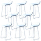 Industrial Armless Counter Stool Solid Wave Seat Bar Chair with Metal Legs Off-White 8 Piece Set Clearhalo 'Bar Furniture' 'Bar Stools' 'bar_stools' 'furn' 'furn_bar_stools' 'Furniture' 'Kitchen & Dining Furniture' 5946515