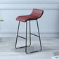 Industrial Armless Counter Stool Solid Wave Seat Bar Chair with Metal Legs Brown 1 Piece Clearhalo 'Bar Furniture' 'Bar Stools' 'bar_stools' 'furn' 'furn_bar_stools' 'Furniture' 'Kitchen & Dining Furniture' 5946516