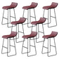 Industrial Armless Counter Stool Solid Wave Seat Bar Chair with Metal Legs Brown 8 Piece Set Clearhalo 'Bar Furniture' 'Bar Stools' 'bar_stools' 'furn' 'furn_bar_stools' 'Furniture' 'Kitchen & Dining Furniture' 5946520
