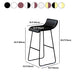 Industrial Armless Counter Stool Solid Wave Seat Bar Chair with Metal Legs Clearhalo 'Bar Furniture' 'Bar Stools' 'bar_stools' 'furn' 'furn_bar_stools' 'Furniture' 'Kitchen & Dining Furniture' 5946531