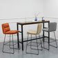 Scandinavian Metal Barstool Faux Leather Counter Stool With Iron Base
