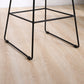 Scandinavian Metal Barstool Faux Leather Counter Stool With Iron Base