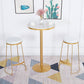 Glam Metal Barstool Fabric Counter Stool with Gold Base in Matte Finish