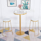 Glam Metal Barstool Fabric Counter Stool with Gold Base in Matte Finish