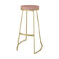 Glam Metal Barstool Fabric Counter Stool with Gold Base in Matte Finish