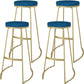 Glam Metal Barstool Fabric Counter Stool with Gold Base in Matte Finish