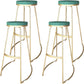 Glam Metal Barstool Fabric Counter Stool with Gold Base in Matte Finish
