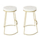 Glam Metal Barstool Fabric Counter Stool with Gold Base in Matte Finish