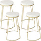 Glam Metal Barstool Fabric Counter Stool with Gold Base in Matte Finish