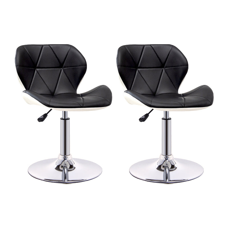 Scandinave Metal Barstool Back Back Pu Leather Meubles en finition mate pour intérieur