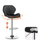 Scandinave Metal Barstool Back Back Pu Leather Meubles en finition mate pour intérieur