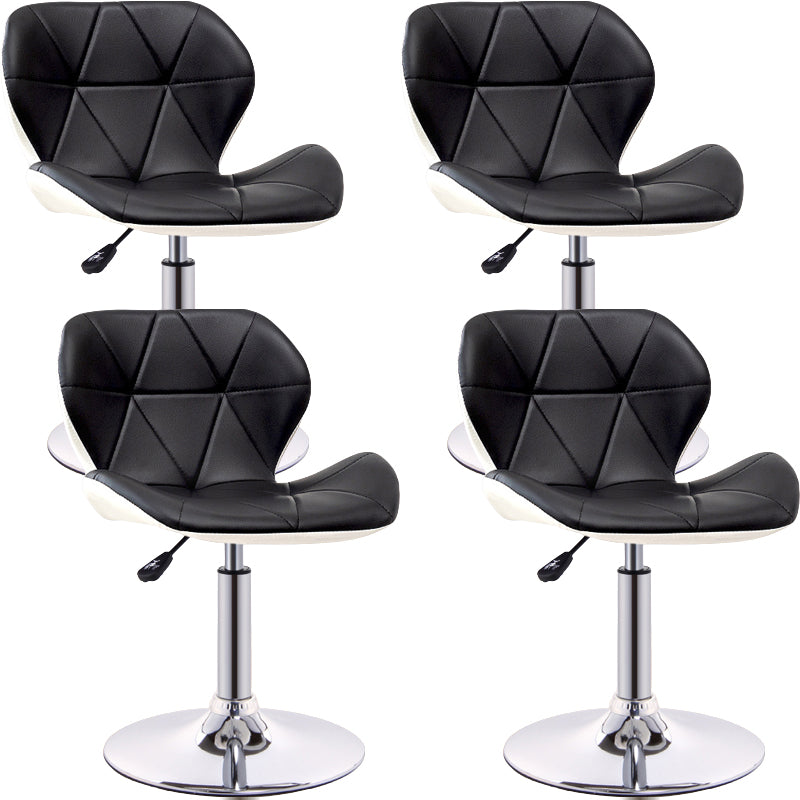 Scandinave Metal Barstool Back Back Pu Leather Meubles en finition mate pour intérieur