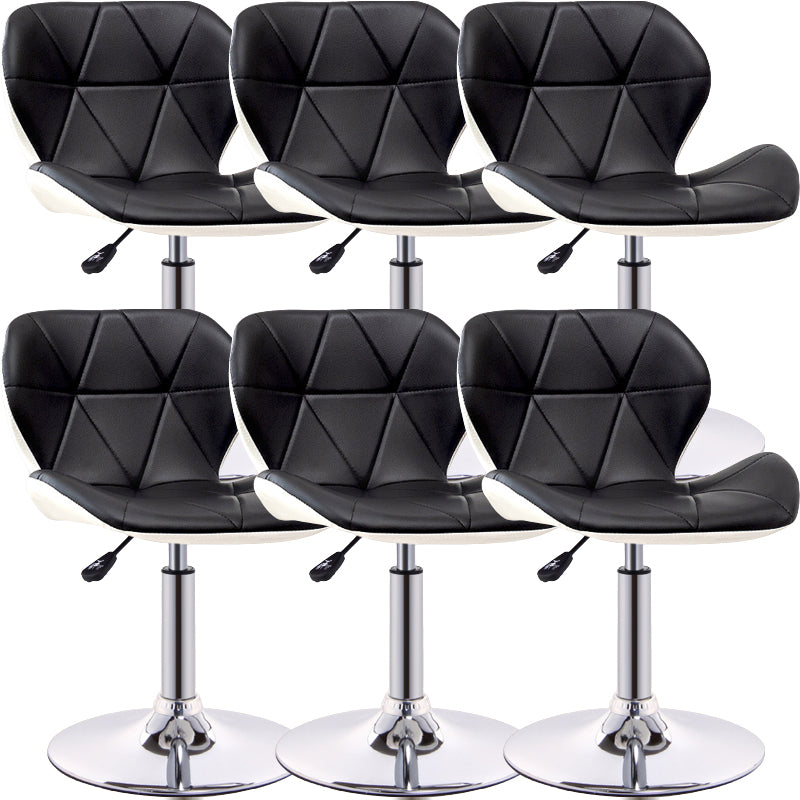 Scandinave Metal Barstool Back Back Pu Leather Meubles en finition mate pour intérieur