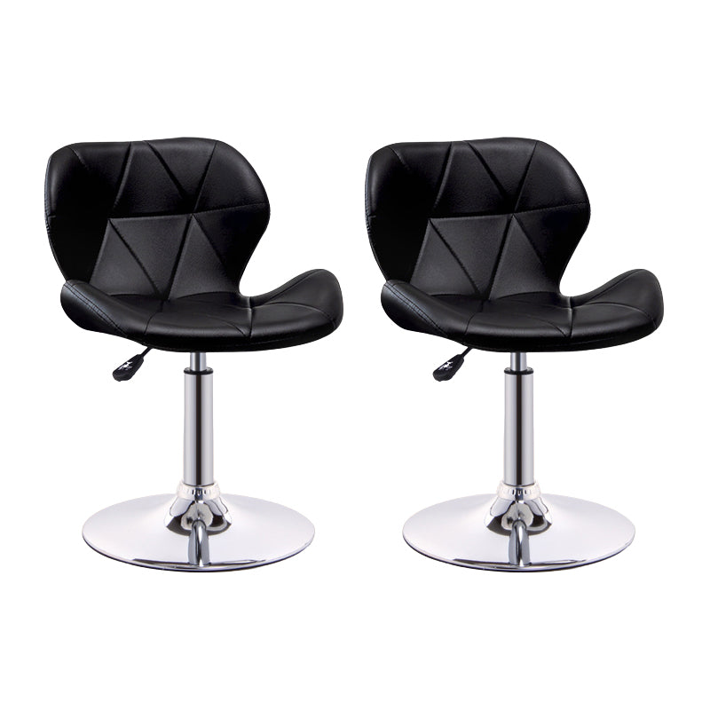 Scandinave Metal Barstool Back Back Pu Leather Meubles en finition mate pour intérieur