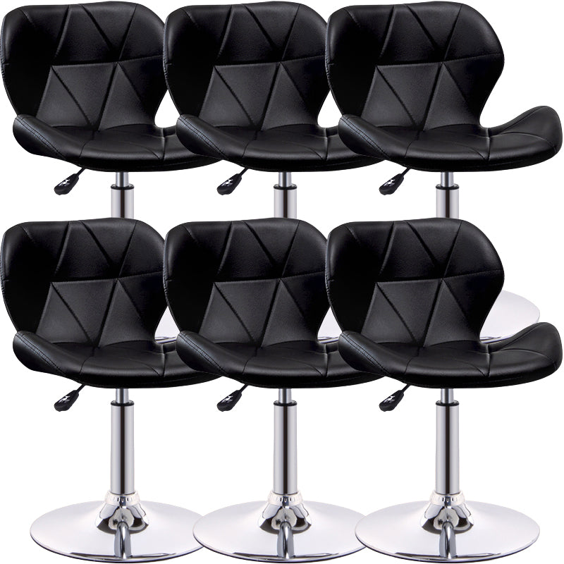 Scandinave Metal Barstool Back Back Pu Leather Meubles en finition mate pour intérieur