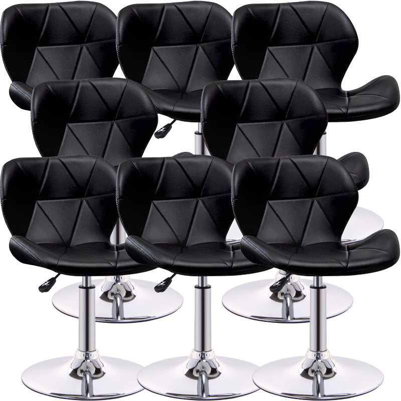 Scandinave Metal Barstool Back Back Pu Leather Meubles en finition mate pour intérieur