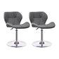 Scandinavian Metal Barstool Low Back PU Leather Furniture in Matte Finish for Indoor