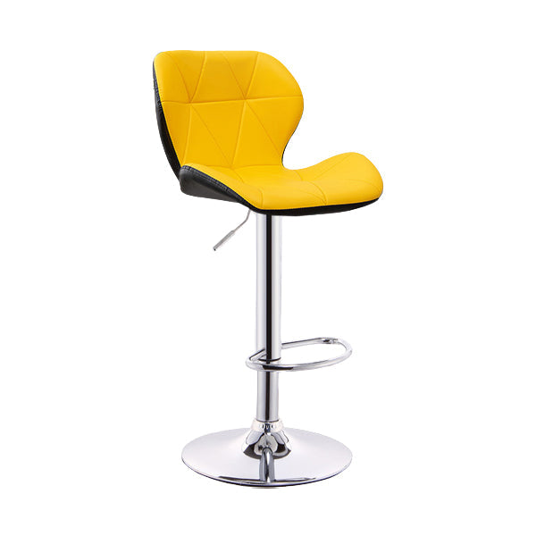 Scandinave Metal Barstool Back Back Pu Leather Meubles en finition mate pour intérieur