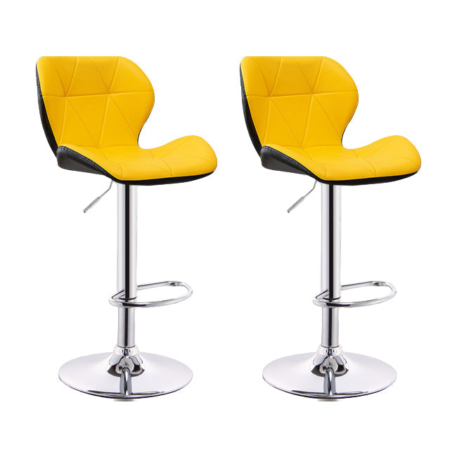 Scandinave Metal Barstool Back Back Pu Leather Meubles en finition mate pour intérieur