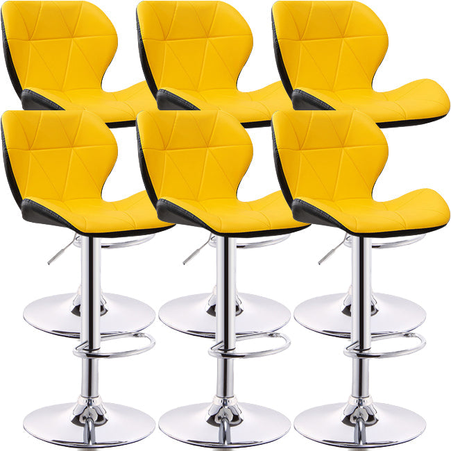 Scandinave Metal Barstool Back Back Pu Leather Meubles en finition mate pour intérieur