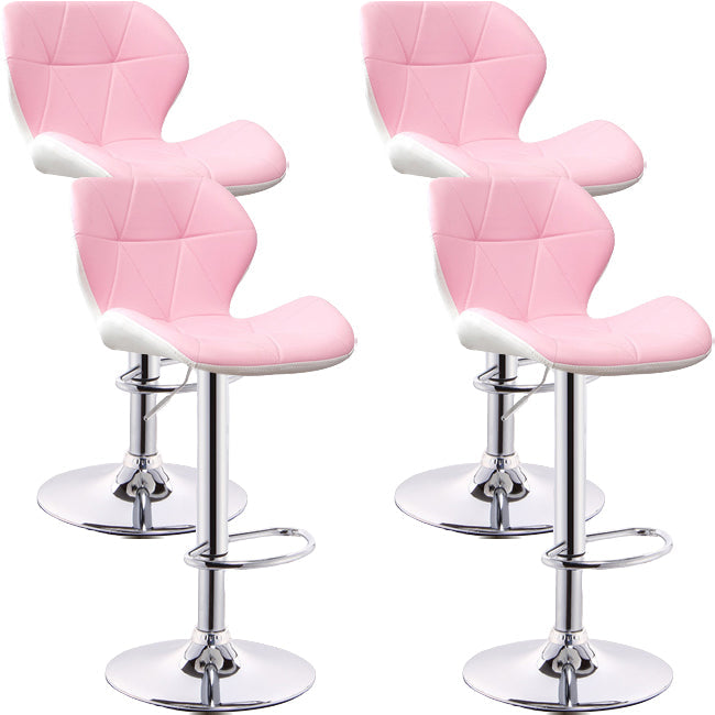 Scandinave Metal Barstool Back Back Pu Leather Meubles en finition mate pour intérieur