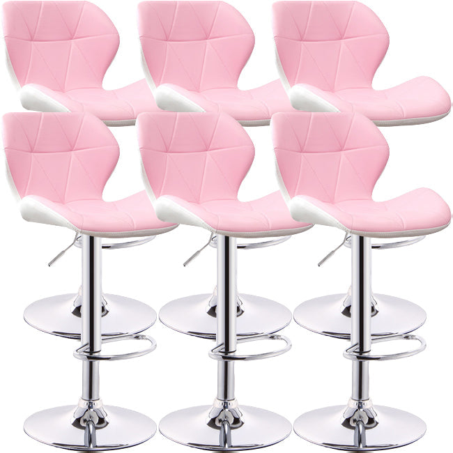 Scandinave Metal Barstool Back Back Pu Leather Meubles en finition mate pour intérieur