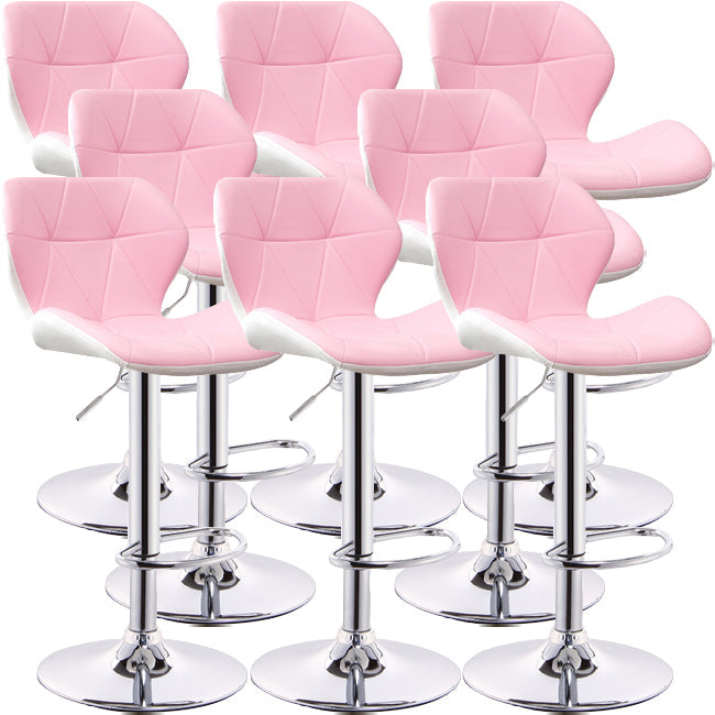 Scandinave Metal Barstool Back Back Pu Leather Meubles en finition mate pour intérieur